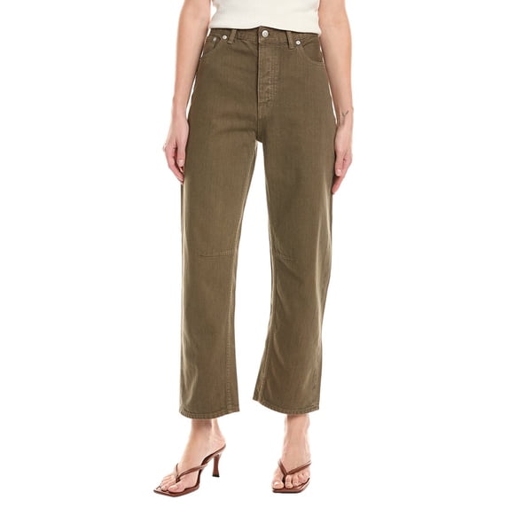 Madewell womens The Darted Driftwood Brown Barrel Jean, 32, Brown