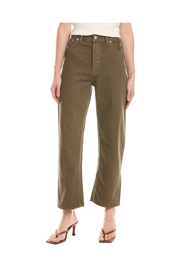 womens The Darted Driftwood Brown Barrel Jean, 33, Brown