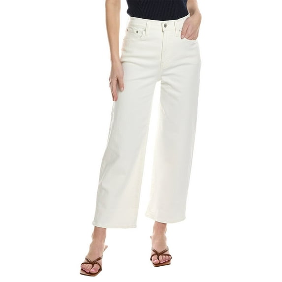 Madewell womens The Perfect Vintage Tile White Wide Leg Crop Jean, 30, White