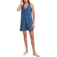 thumbnail image 1 of Madewell womens  V-Neck Mini Dress, l, Blue, 1 of 3