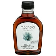 Madhava Agave Nectar Raw Amber Honey, Gluten Free, Shelf-Stable, 17oz Bottle