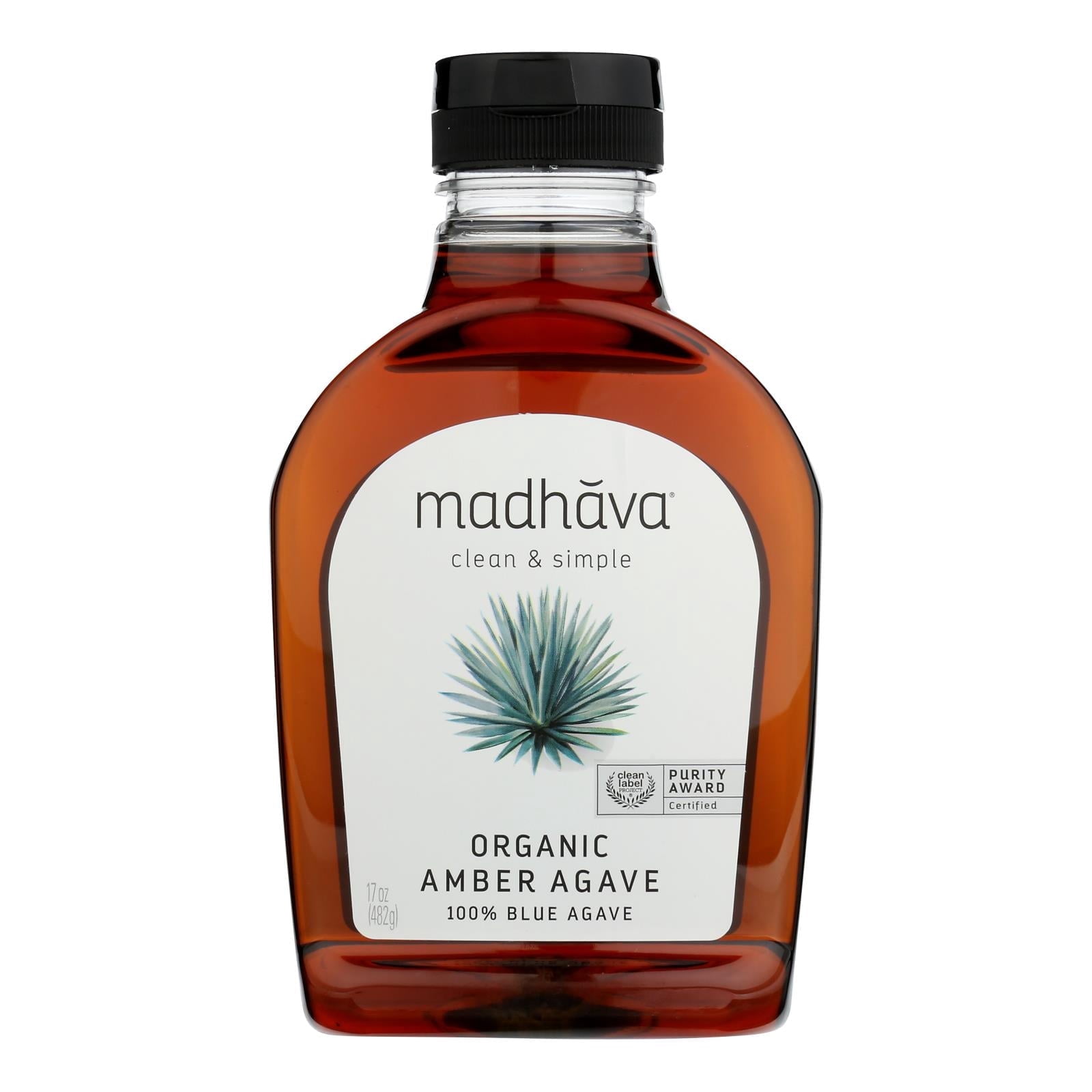 Madhava Honey - Agave Nectar Raw Ambr - Case of 6 - 17 OZ