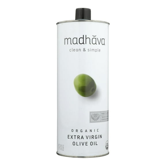 Madhava Honey - Olive Oil Organic Ext Virgin - Case of 6-33.8 OZ