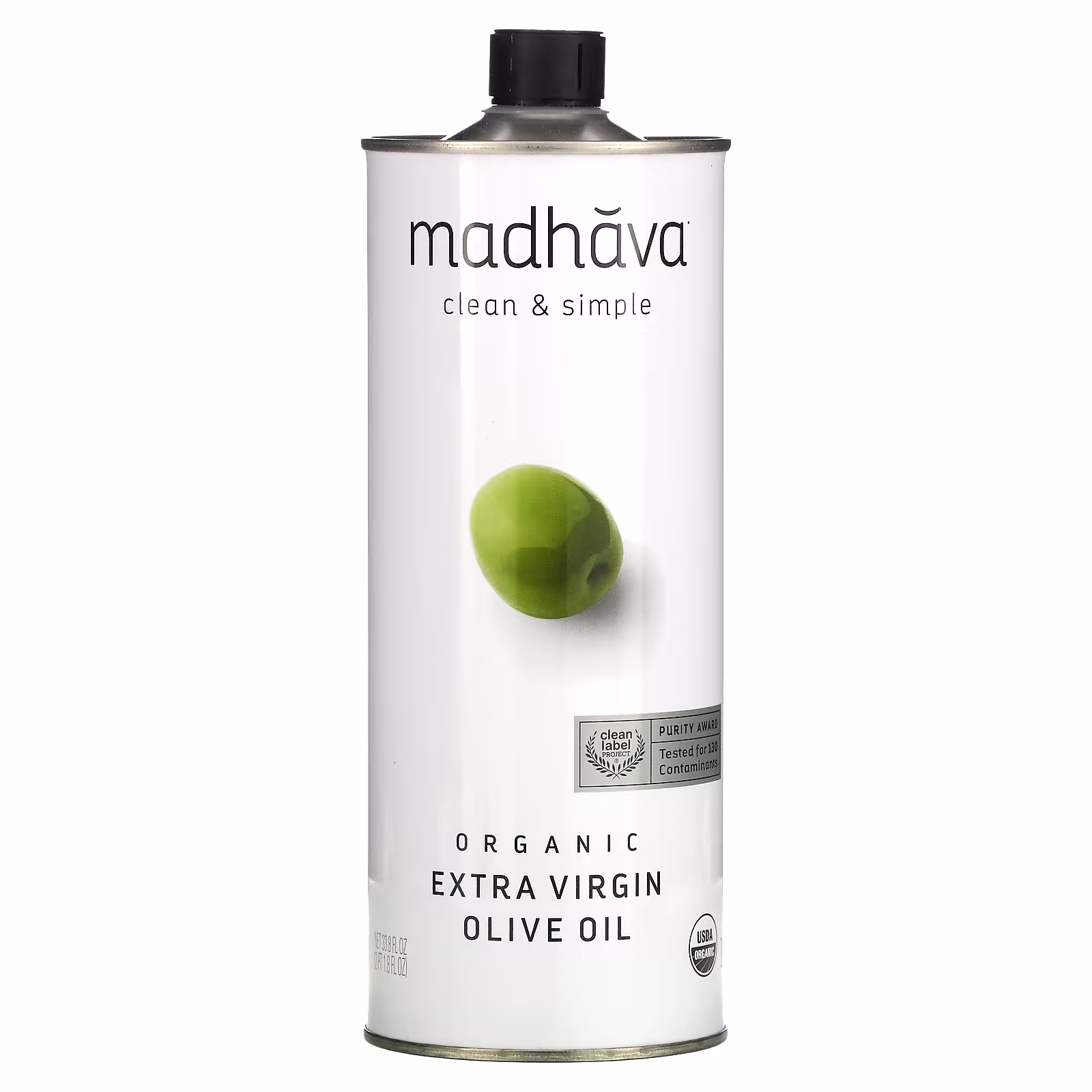 Madhava Honey Olive Oil Organic Extra Virgin 33.8 oz (Pack of 6)