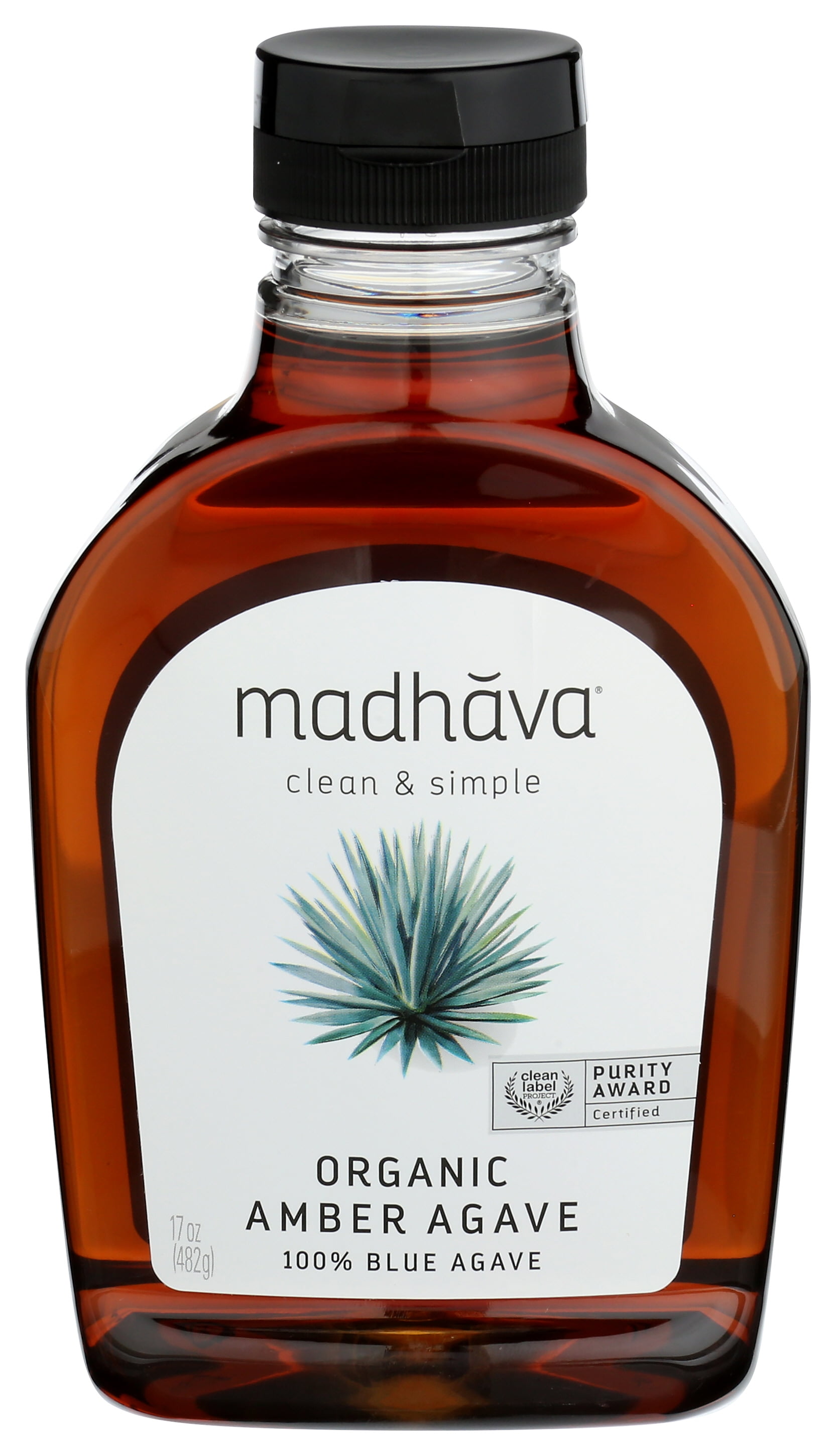 Madhava Organic Amber Agave, 100 Blue Agave Sweetener Sugar Substitute