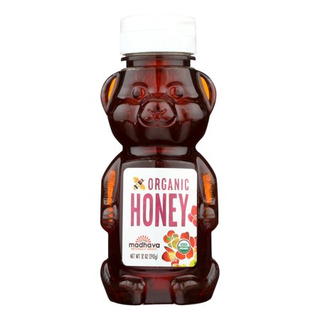 Madhava Organic Honey, 12 oz, (Pack of 6)