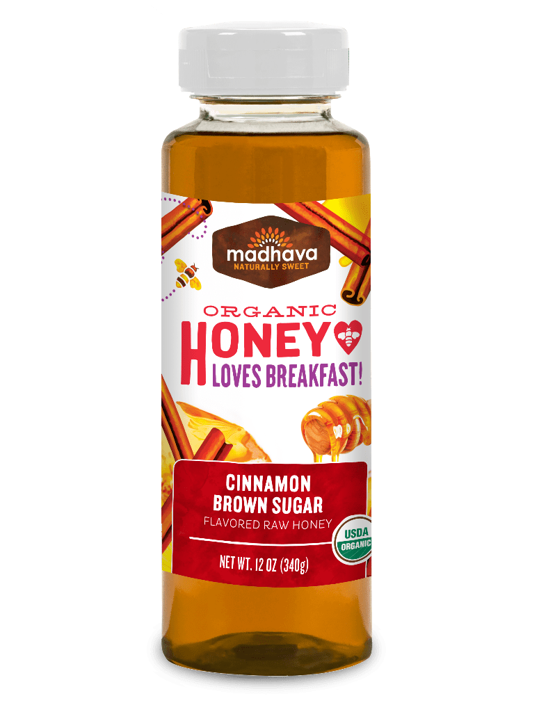 Madhava Organic Honey, Cinnamon Brown Sugar, 12 oz