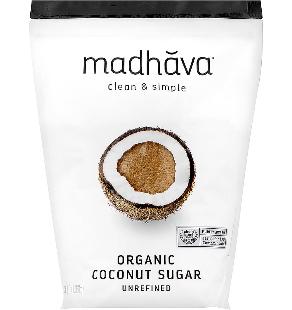 Madhava Organic, Pure, Unrefined, Granulated Coconut Sugar, 3lb