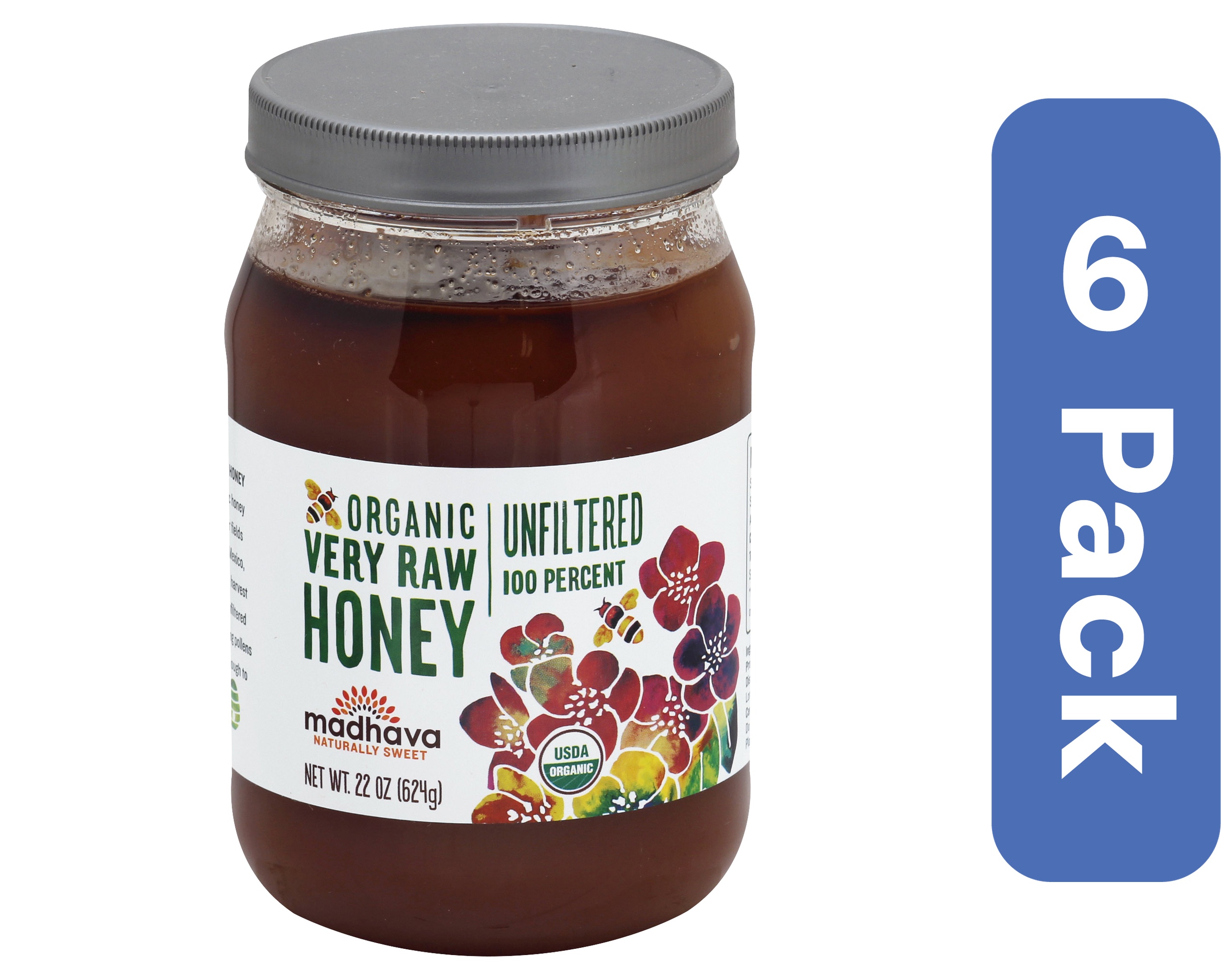 Madhava Organic Raw Honey 22 Oz Pack Of 6 Walmart Madhava Organic Raw Honey 22 Oz Pack Of 6 Walmart
