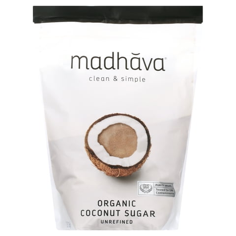 Madhava Organic Unrefined Coconut Sugar, Allergen-Free, 3 lb Bag