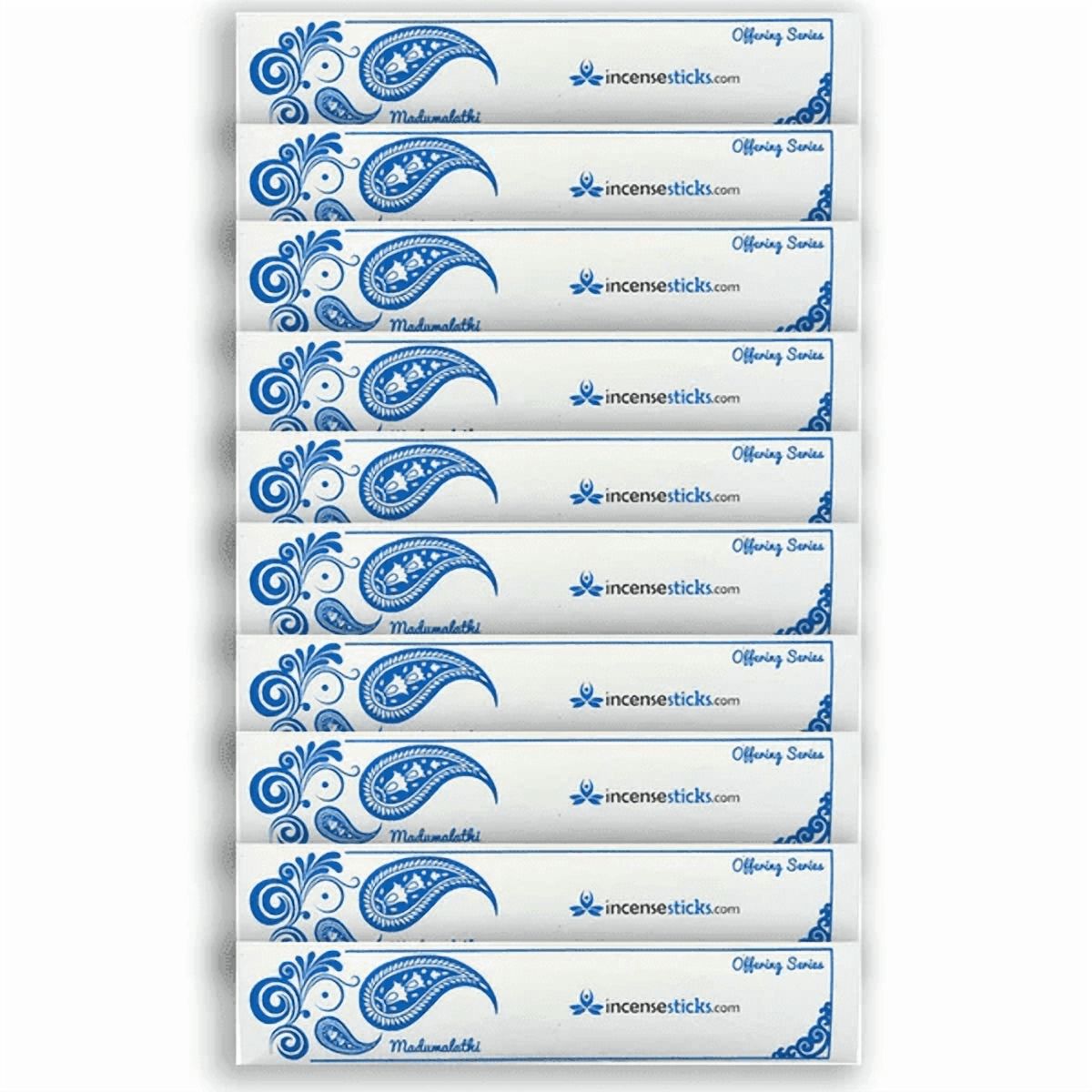 Madhumalti Incense Sticks 10" - 10 Packs, 20 Sticks per Pack - Sweet Romantic Aroma