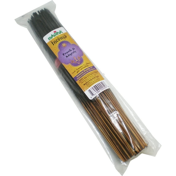 Madina Frankincense & Myrrh Scented Incense Stick Bundle,85 Sticks per pack, Brown, 11”, Woody & Earthy Scent Family