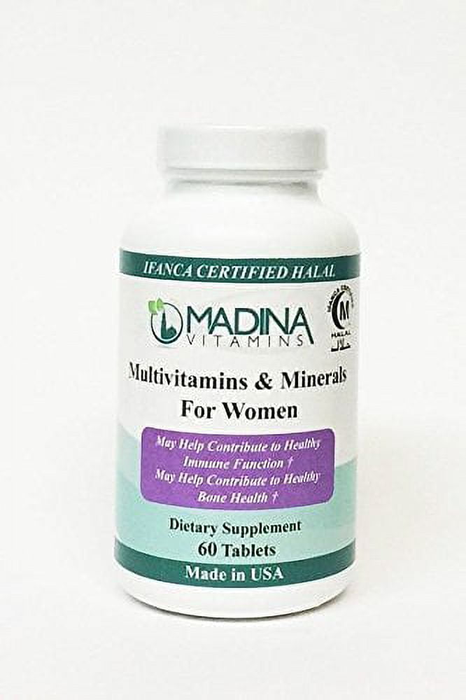 Madina Vitamins Halal Multivitamins & Minerals For Women (60 Tablets