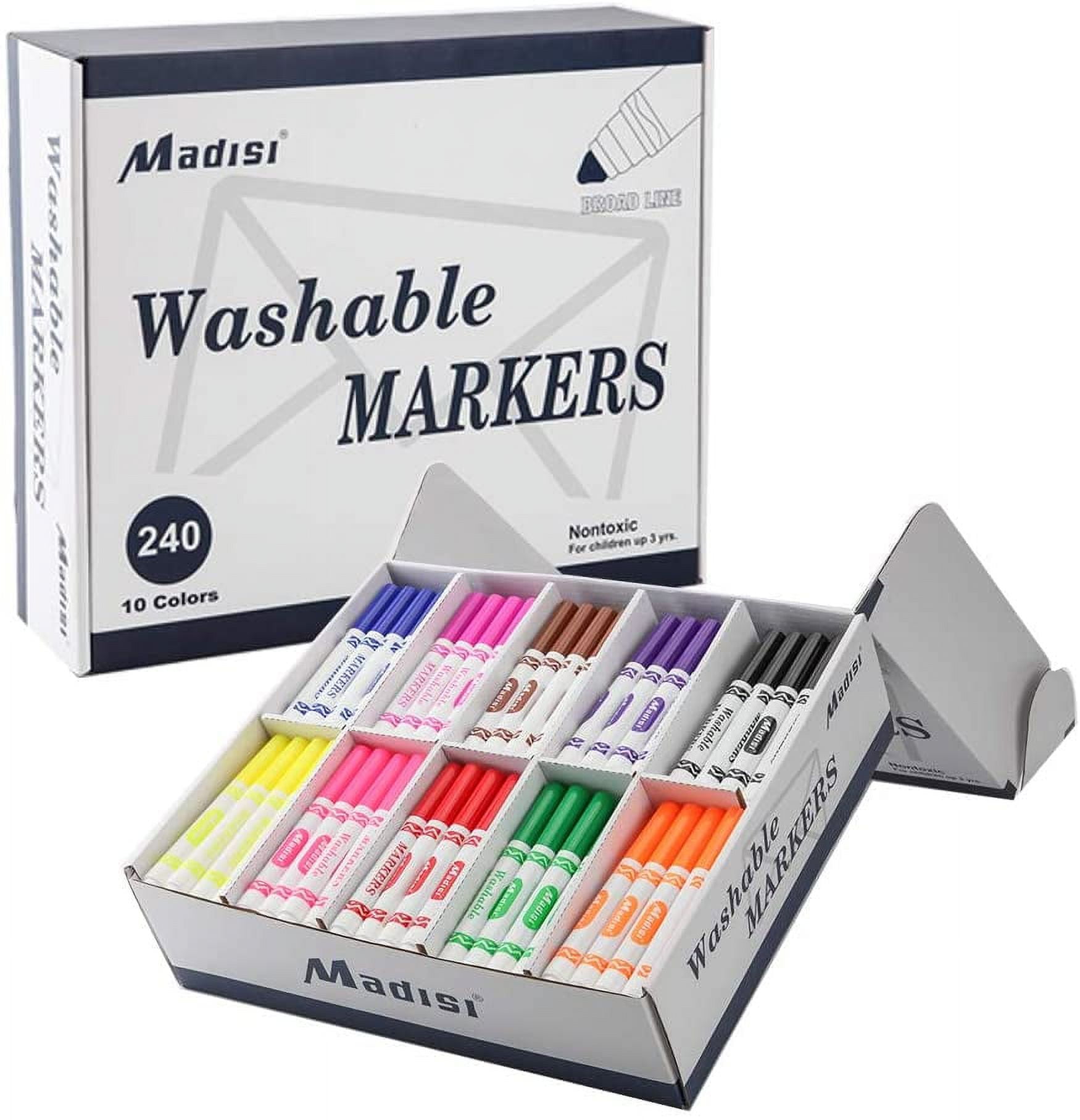 Color Swell Bulk Permanent Markers 60 Count (Black)