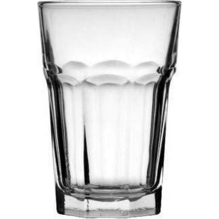 Madison 14 Ounce Drinking Glasses | Extra Large Glasses for Water, Juice, Soda, etc. Heavy Base Prevents Tipping Dishwasher Safe Set of 12 Clear Glass