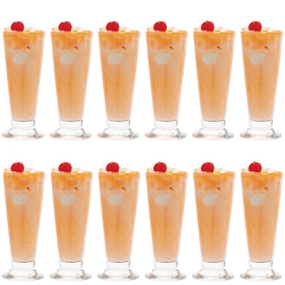 Madison 6.3 Ounce Smoothie Glasses | Thick and Durable For Smoothies, Milkshakes, Floats, and More Dishwasher Safe Set of 12 Clear Glass Smoothie Cups 6 Tall x 2.4 Diameter