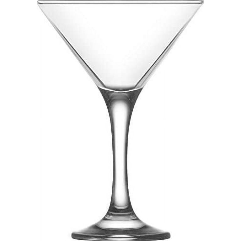 Madison Martini Glasses, 6 Ounce | Perfect for Parties, Weddings, and Everyday Thick and Durable Construction Dishwasher Safe Set of 12 Clear Glass