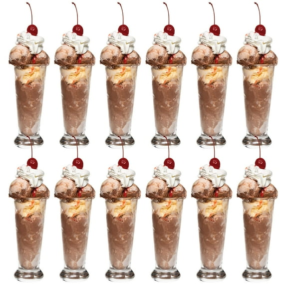Madison 6 Ounce Smoothie Glasses | Thick and Durable For Smoothies, Milkshakes, Floats, and More Dishwasher Safe Set of 12 Small Clear Glass Smoothie Cups 5.8 Tall x 2.5 Diameter