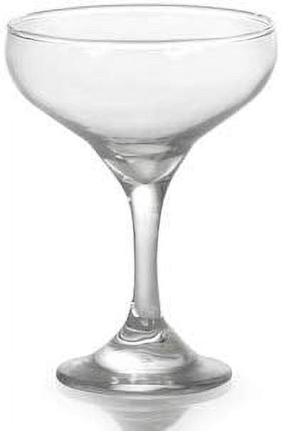 Madison - 7.4 Ounce Champagne Coupe Glasses, Thick and Durable Glass, Beautiful Old Style Sparkling Wine Saucers, Dishwasher Safe, Set of Six