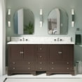 thumbnail image 1 of Madison 72" Double Bathroom Vanity with Chocolate Cabinet and Carrara Marble Top, 1 of 7