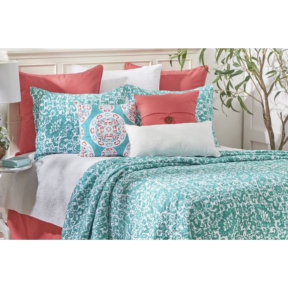 Madison Aqua Twin 2 Piece Quilt Set