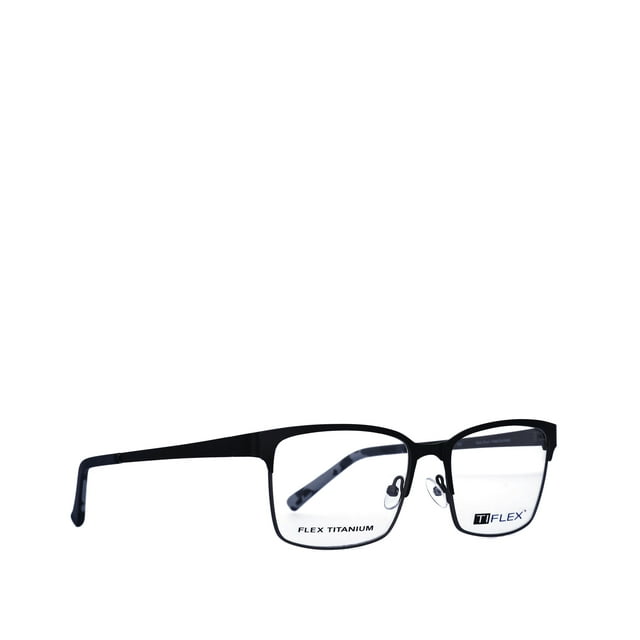 Madison Avenue Men’s TiFlex Square Prescription Eyeglasses, Black ...