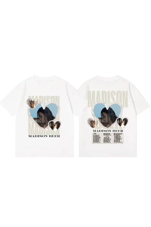Madison Beer Merch 2026 Shirt Unisex Tops Vintage Tee Jersey Outdoor Tee Fashion y2k Top
