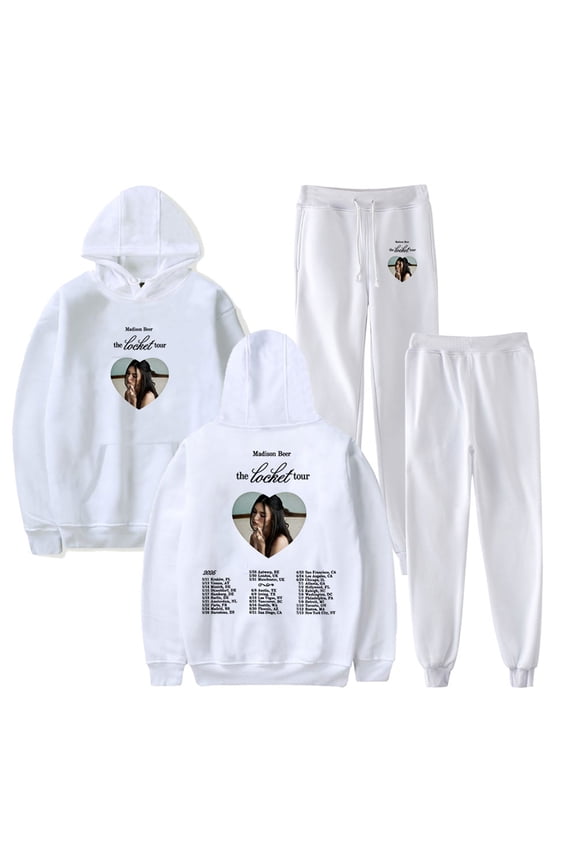 Madison Beer The Locket Tour 2026 Hoodie Jogger Pants 2pcs/set Sweatshirts+Sweatpants Men Women's Set