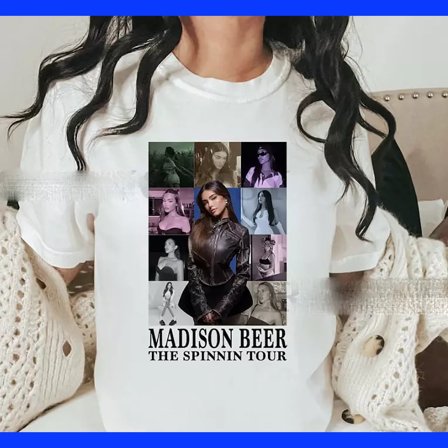 Madison Beer The Spinnin Tour T-Shirt Madison Beer Merch Gift For Fans - Walmart.com