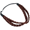 thumbnail image 1 of Madison Braids Women's Double Two Strand Headband Hair Braid Natural Looking Synthetic Hair Piece Extension - Lulu - Auburn, 1 of 2