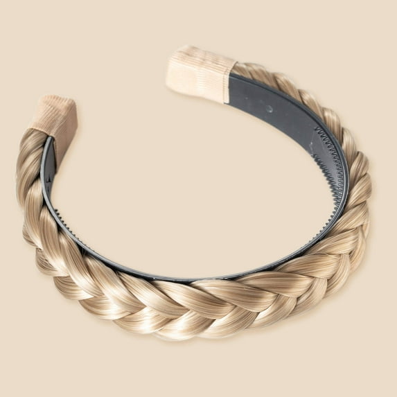 Madison Braids Women's Hair Braid Braided Hard Headband - Lulu Hair Piece - Ashy Highlighted