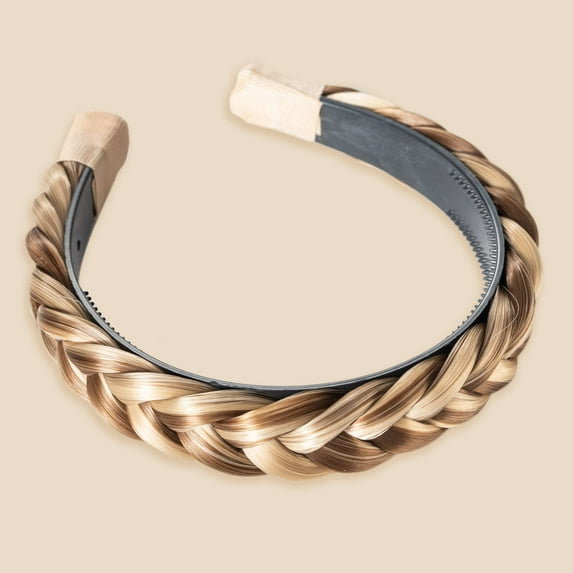 Madison Braids Women's Hair Braid Braided Hard Headband - Lulu Hair Piece - Highlighted