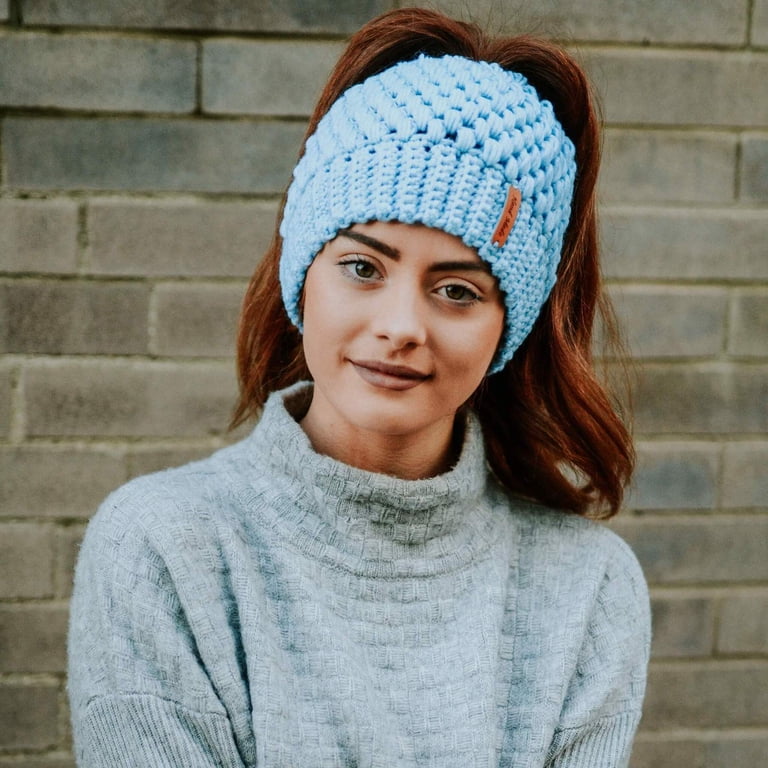 Crochet Blue Slouchy Beanie Hat The Best Slouchy Hat Crochet Pattern For Beginners + Video  main image 2
