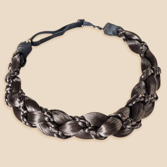 Madison Braids Womens Braided Headband Hair Braid Hair Piece Extension - Butterfly - Dark Brown