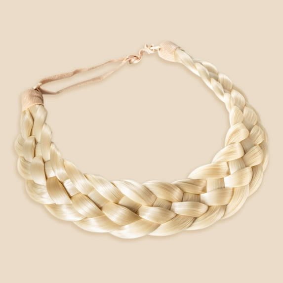 Madison Braids Womens Braided Headband Hair Braid Synthetic Hair Piece Extension - Five Strand - Platinum