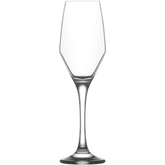 Madison Clear Glass Champagne Flutes, 7.75 Ounce | Perfect for Parties, Weddings, and Everyday Made From Thick and Durable Glass Dishwasher Safe Set of 12 Sparkling Wine Glasses