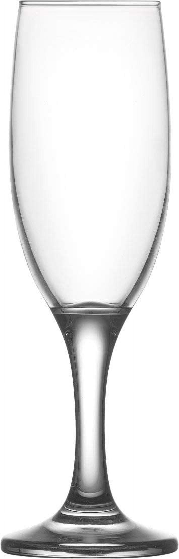 Madison - Clear Glass Champagne Flutes, 8.25 Ounce | Perfect for Parties, Weddings, and Everyday  Made From Thick and Durable Glass  Dishwasher Safe  Set of 6 Sparkling Wine Glasses