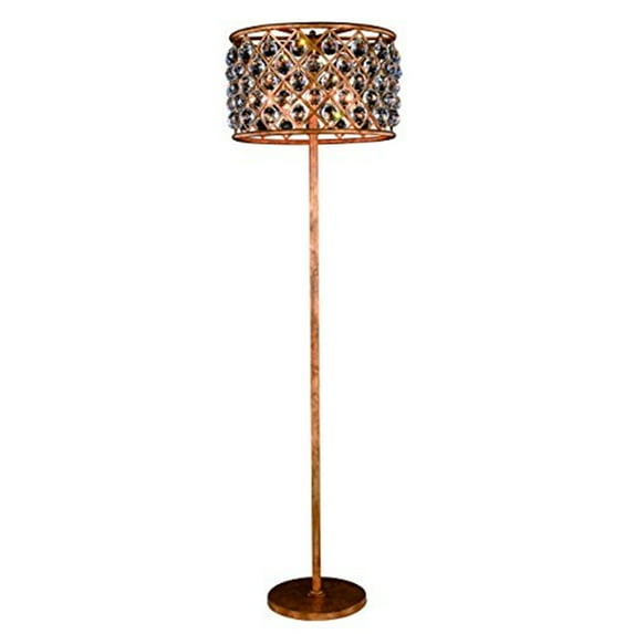 Madison Collection Floor Lamp D:20" H:72" Lt:4 Golden Iron Finish Royal Cut Crystal (Clear)-Finish:Golden Iron