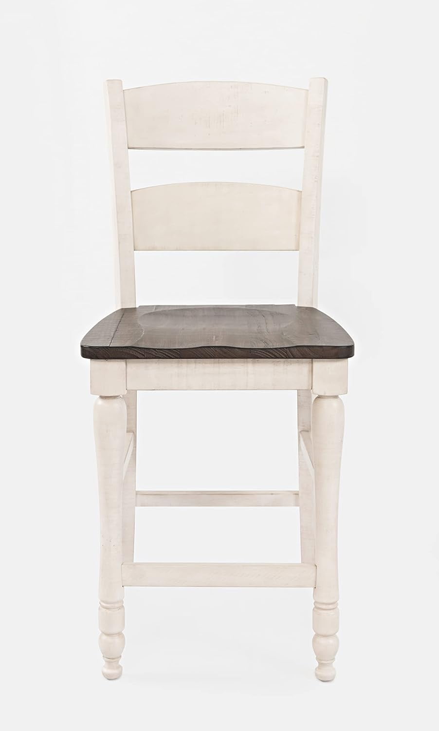 Rustic Reclaimed Pine Adjustable Counter Stool in Vintage White