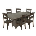 thumbnail image 1 of Madison County Reclaimed Pine 72" Farmhouse Storage Table Seven-Piece Dining Set, 1 of 6