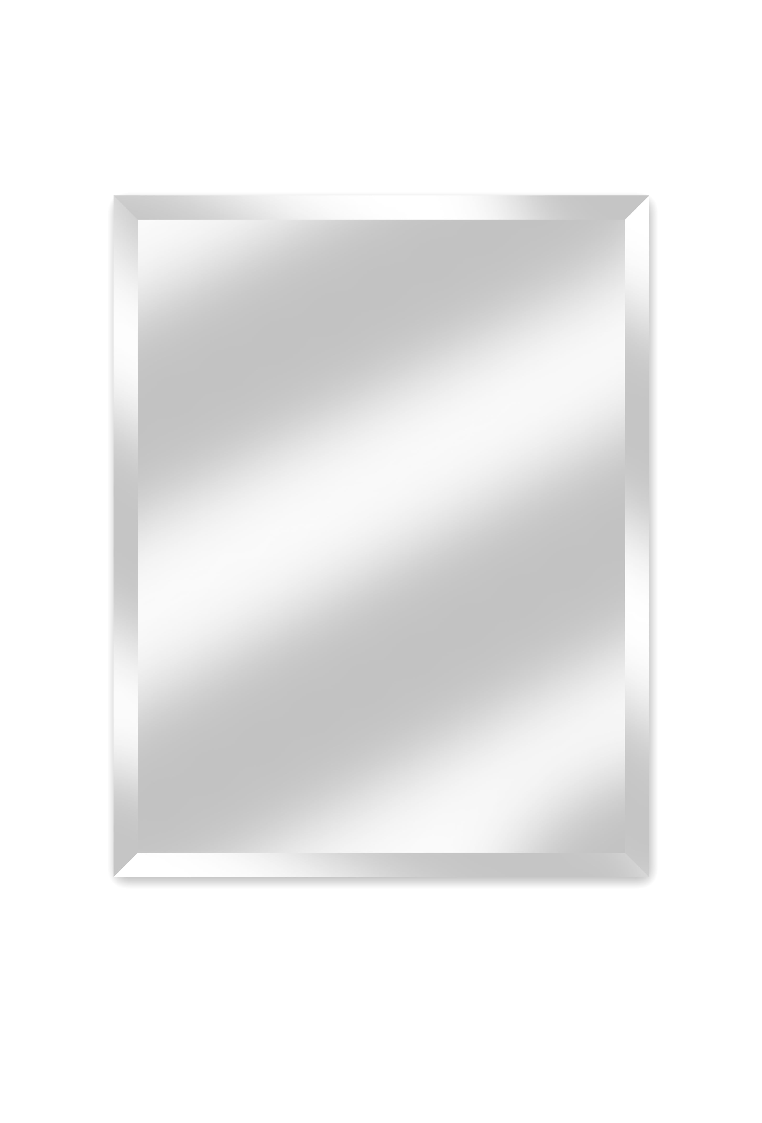 Madison Frameless 28" x 34" Rectangular Beveled Glass Wall Mirror