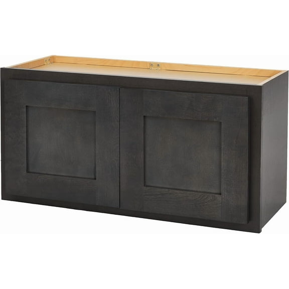Madison Gray Shaker Kitchen Wall Cabinet, 30 in. W x 12 in. H x 12 in. D, Ready to Assemble