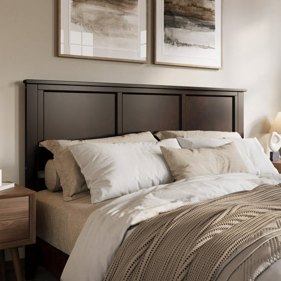 AFI Madison King Solid Wood Panel Headboard, Espresso