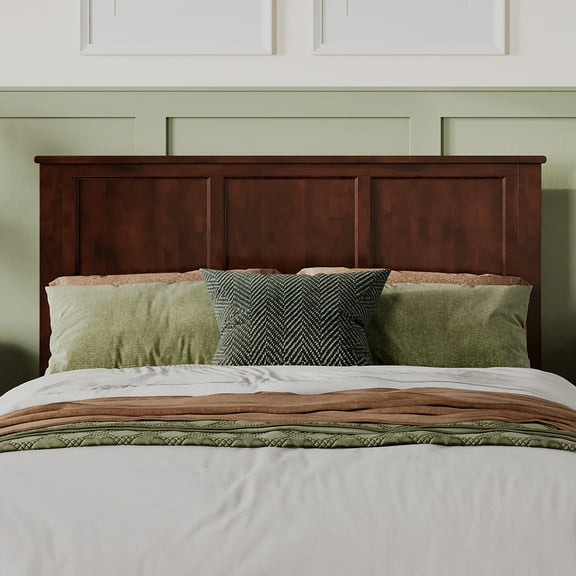 AFI Madison Queen Solid Wood Panel Headboard, Walnut