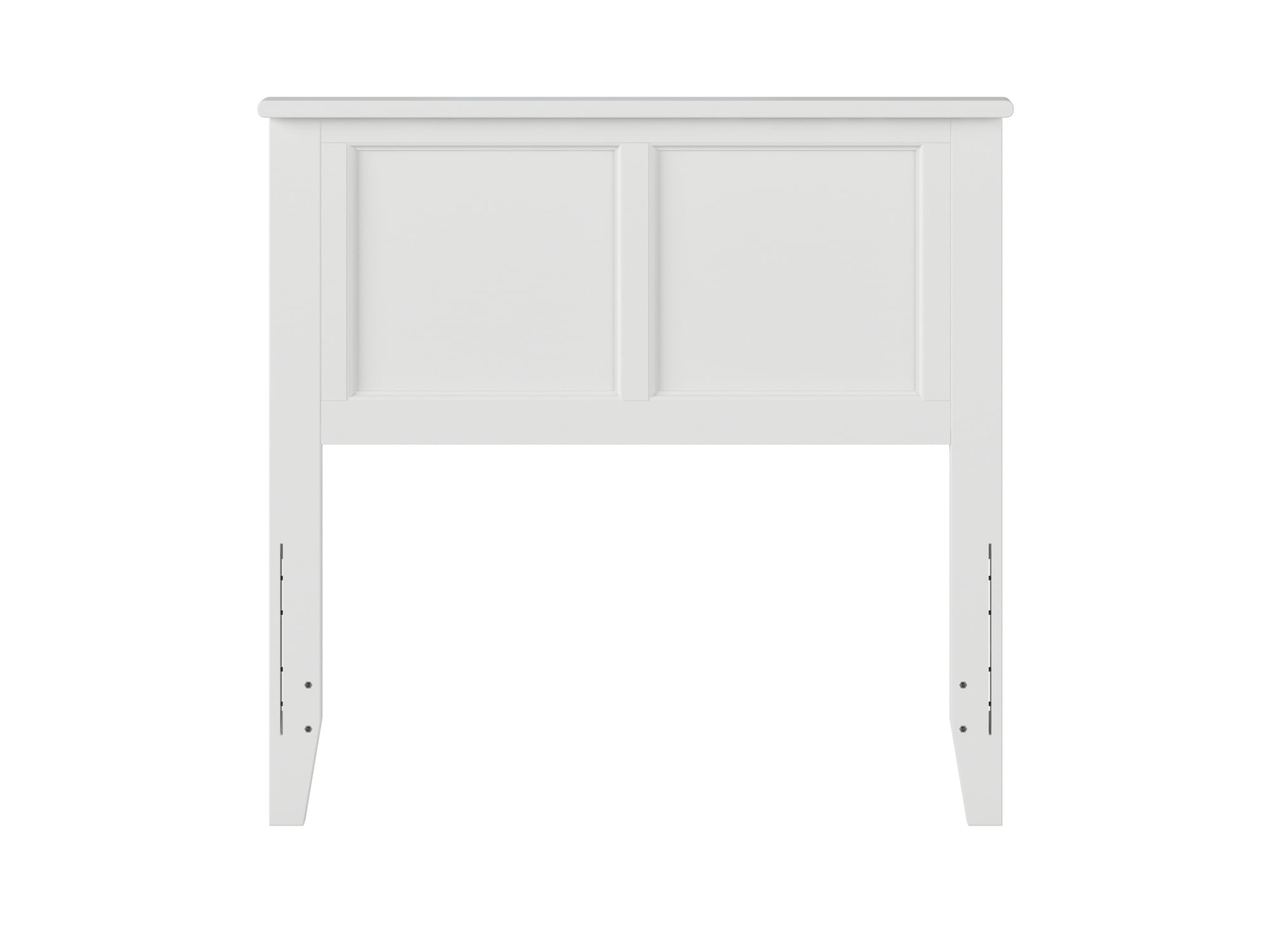 Twin White Wood Panel Headboard with USB Charger