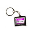 thumbnail image 1 of Madison Hello My Name Is Spinning Rectangle Keychain, 1 of 1