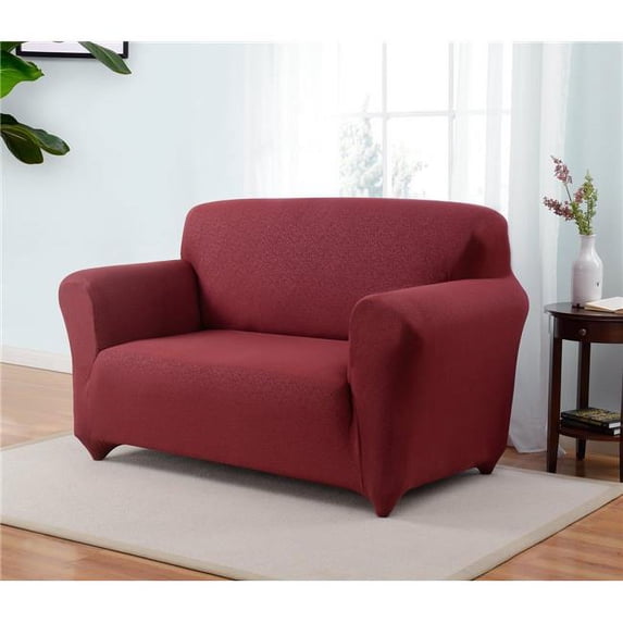 Madison ING-LS-RU Kathy Ireland Ingenue Loveseat Slipcover, Ruby