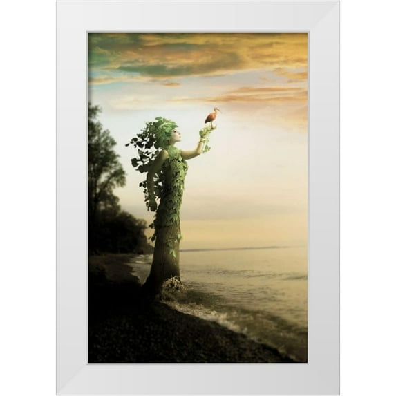 Madison, Jeff 11x14 White Modern Wood Framed Museum Art Print Titled - Where the Trees Stand