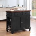 thumbnail image 1 of Madison Kitchen Island in Black Finish Engineered Wood, 1 of 5