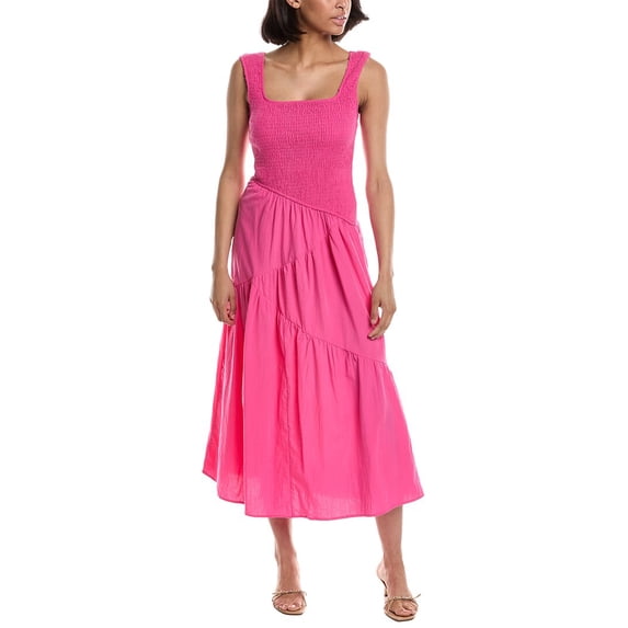 Madison Miles womens Midi Dress, L, Pink